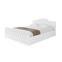 POLSTERBETT mit Bettkasten, Fußteil und Lattenrost, Boxbett ohne Matratze - FALIO-Z-V1 180x200 Weiß - Weiß, Holzwerkstoff/Textil (180/200cm) - ALTDECOR
