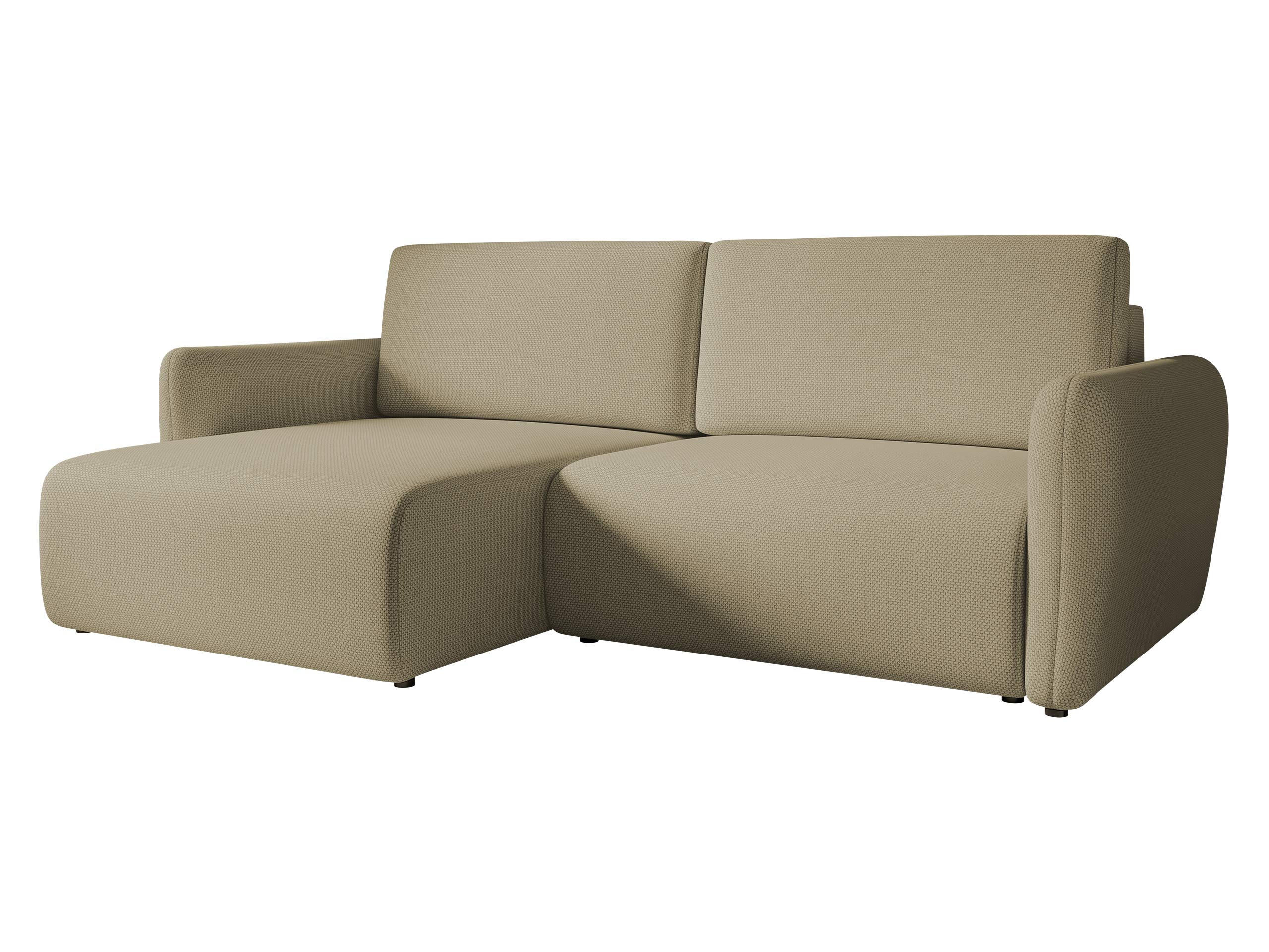 ECKSOFA Goya Slim - Beige/Schwarz, Holz/Kunststoff (234/140cm) - MIRJAN24