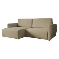 ECKSOFA Goya Slim - Beige/Schwarz, Holz/Kunststoff (234/140cm) - MIRJAN24