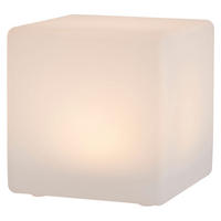 LED AUSSENLEUCHTE Solar Würfelleuchte Weiß - Weiß, Kunststoff (20/20/21cm)
