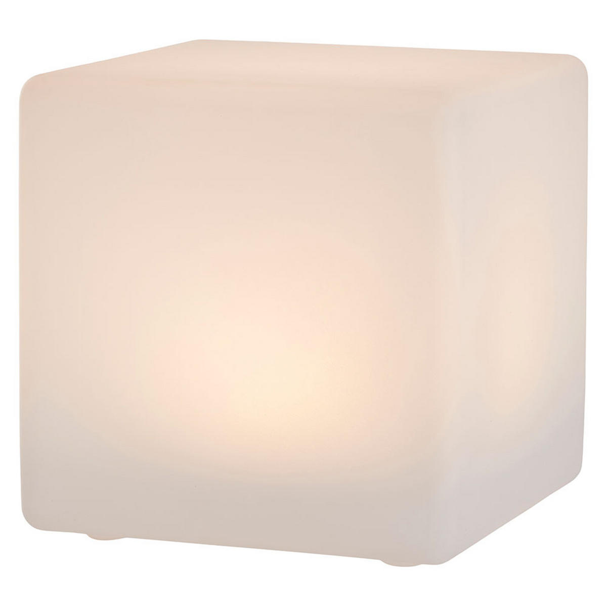 LED AUSSENLEUCHTE Solar Würfelleuchte 2er Set - Weiß, Kunststoff (20/20/21cm)