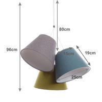 HÄNGELEUCHTE Blau 26/19 cm - Blau/Grau, Kunststoff (26/0.8/19cm) - ONZENO