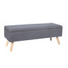 SITZBANK - Grau, Holz/Holzwerkstoff (110/40/40cm) - Relaxdays