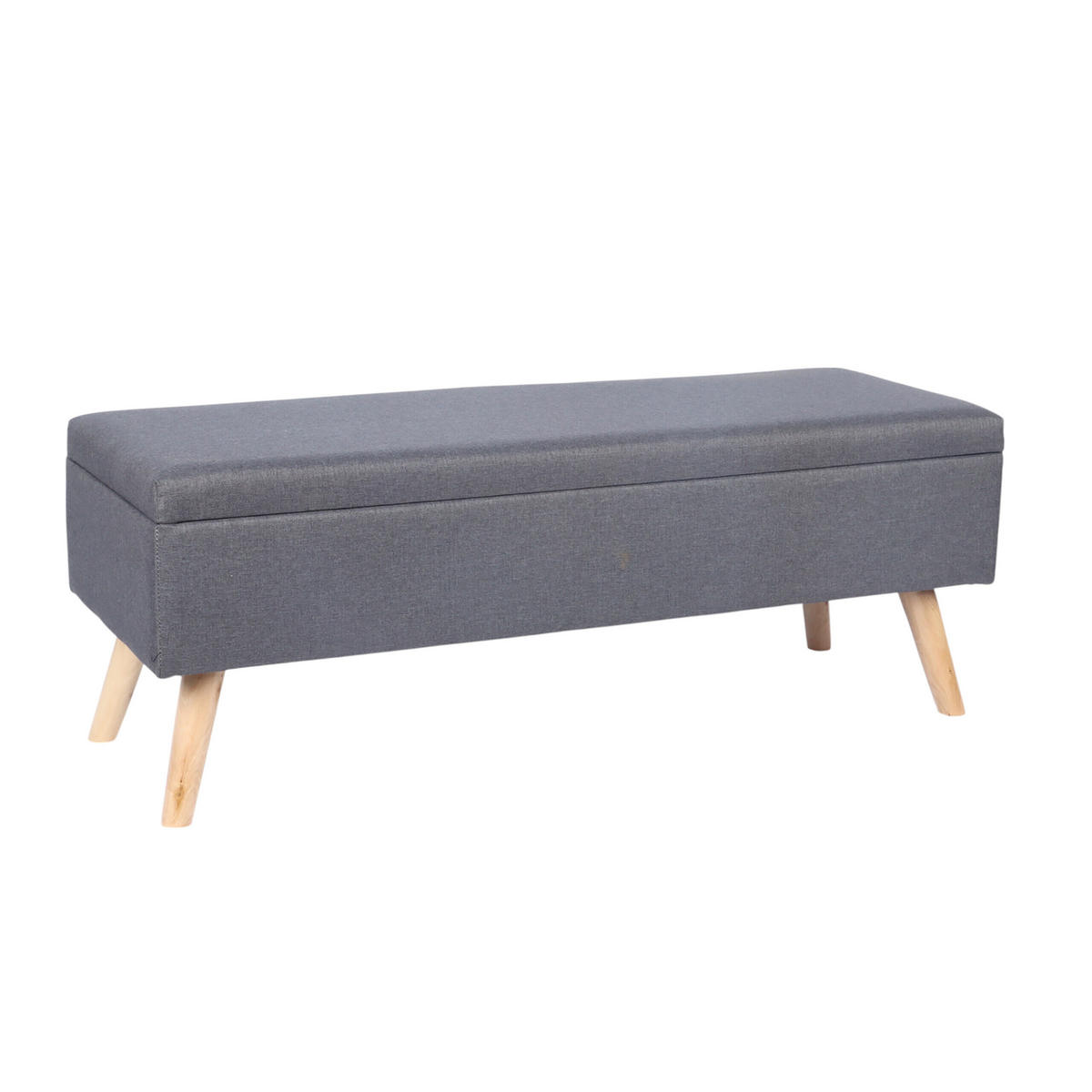 SITZBANK - Grau, Holz/Holzwerkstoff (110/40/40cm) - Relaxdays