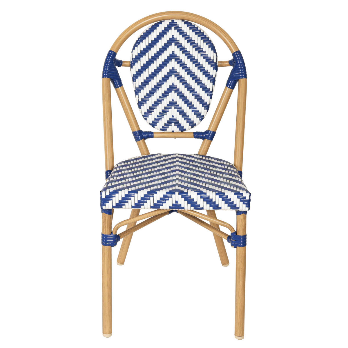 GARTENSTUHL, Dunkelblau - Blau, Metall (55/89/46cm) - Oviala