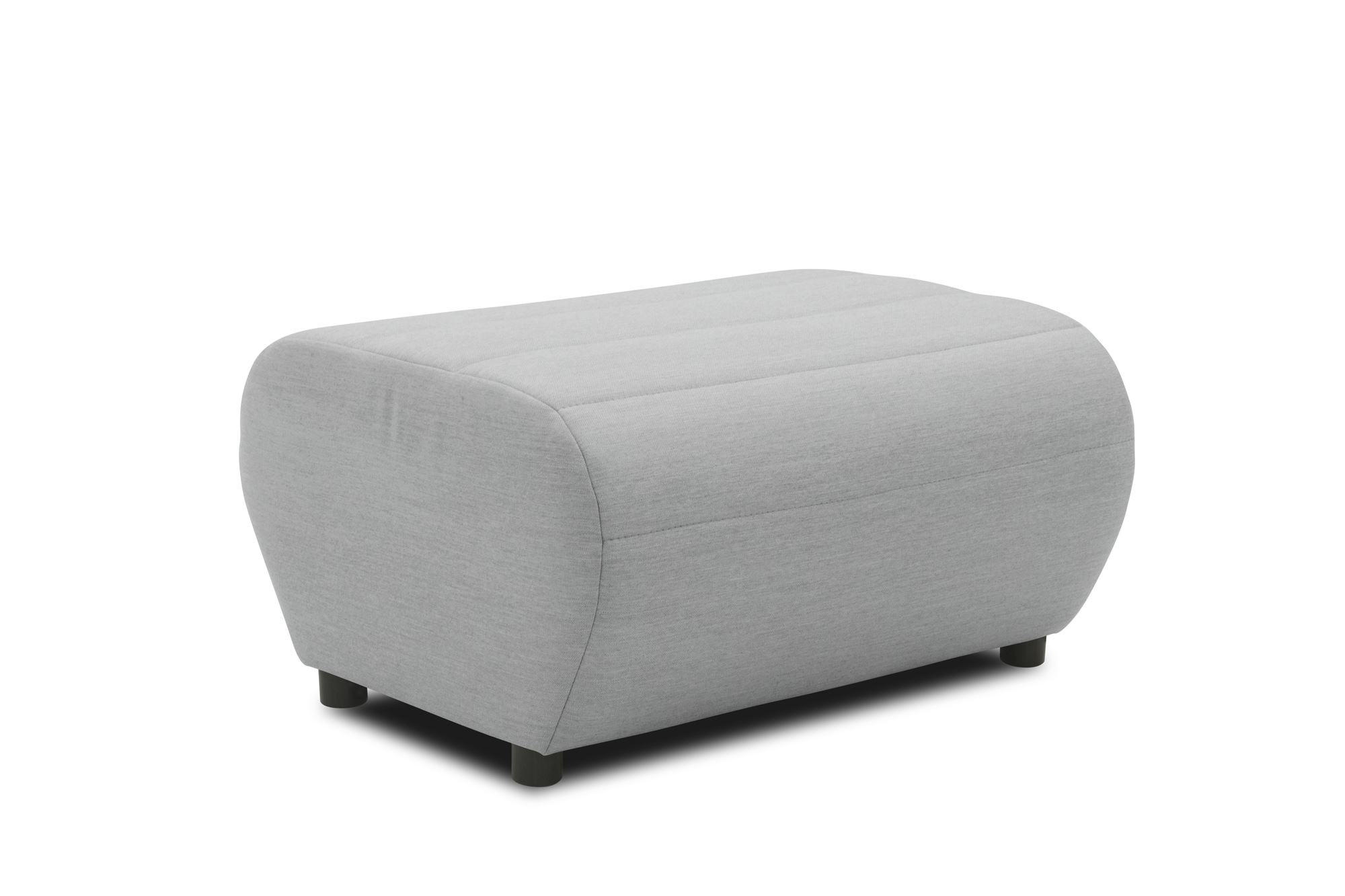 GARTENLOUNGE-HOCKER Boudicca 73x40x63 mit Outdoorbezug in silber - Silberfarben, Kunststoff (73/40/63cm) - 58aufmkessel