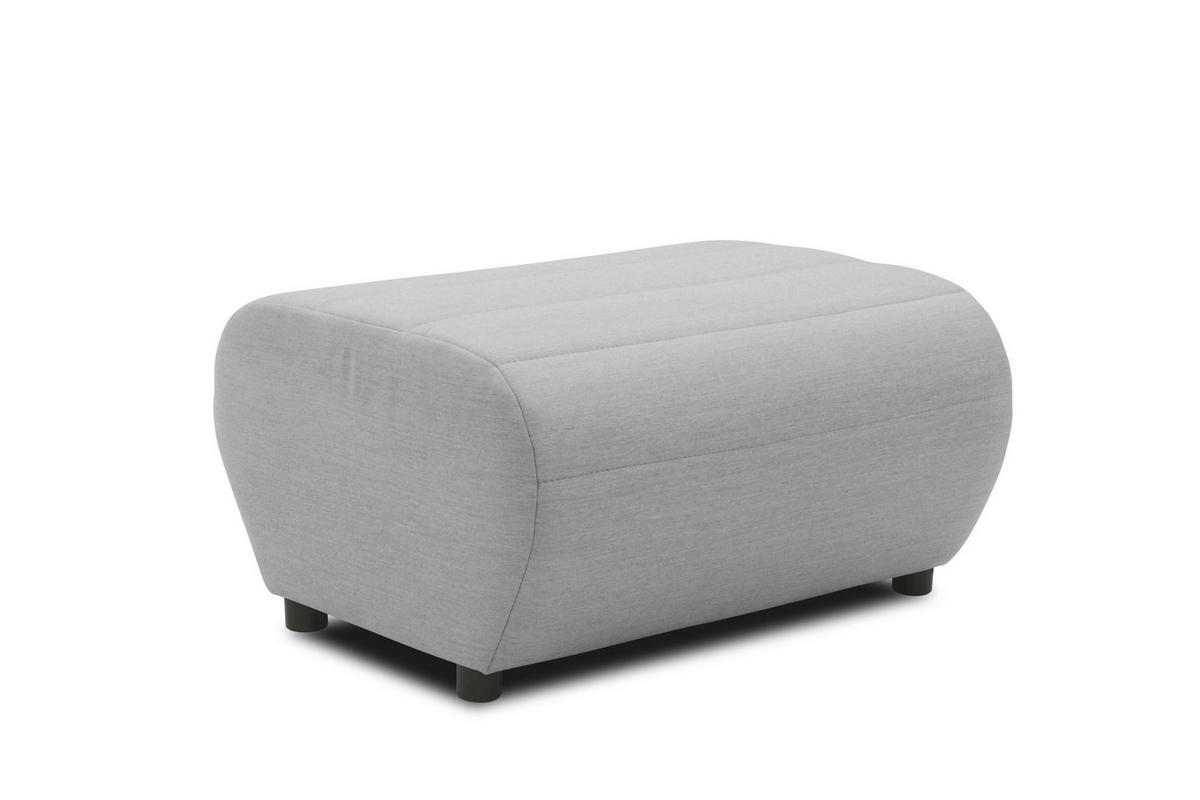 GARTENLOUNGE-HOCKER Boudicca 73x40x63 mit Outdoorbezug in silber - Silberfarben, Kunststoff (73/40/63cm) - 58aufmkessel