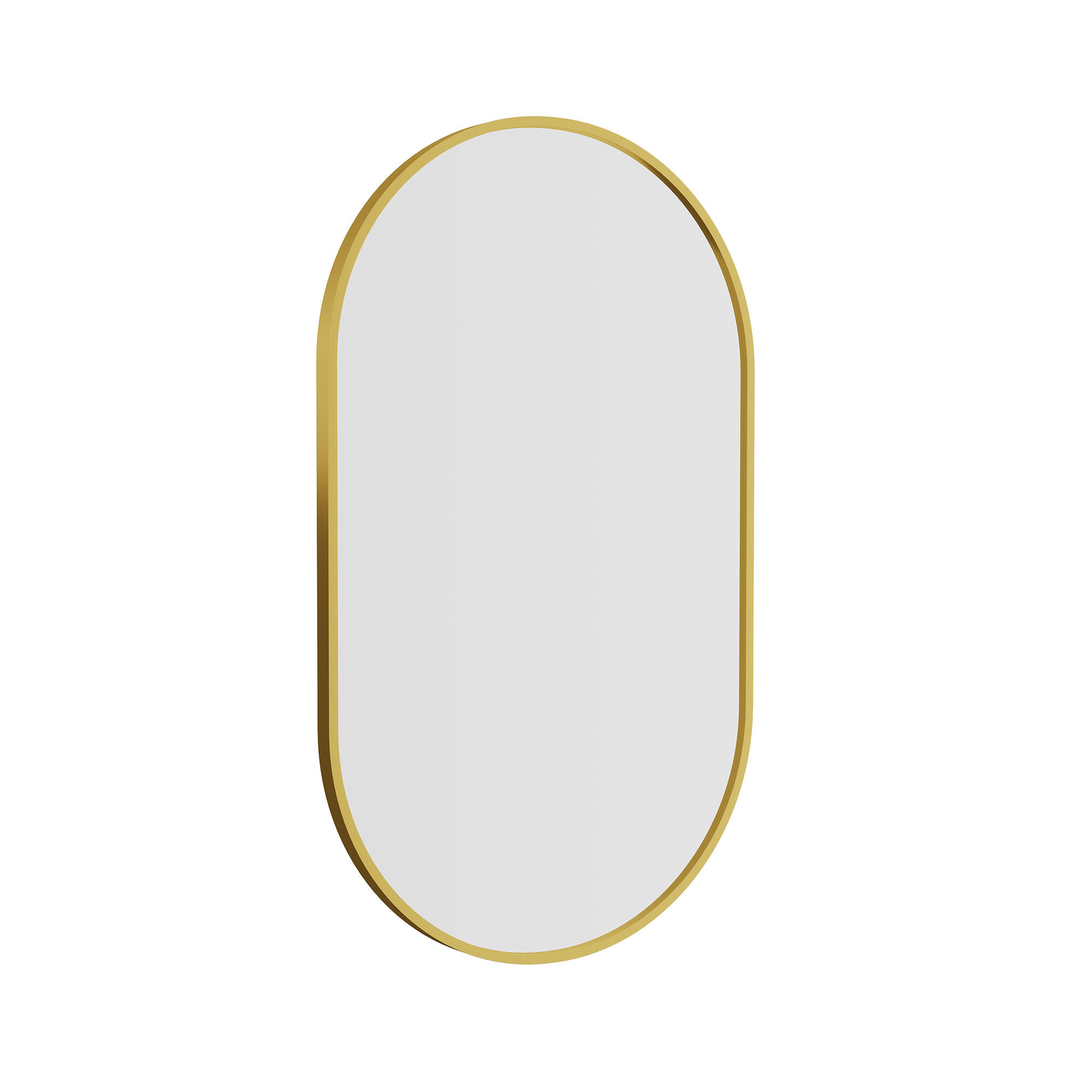 WANDSPIEGEL Rennbahnform 75 x 50 cm aus Sicherheitsglas mit Aluminiumrahmen gold - Goldfarben, Metall (50/75/3cm)
