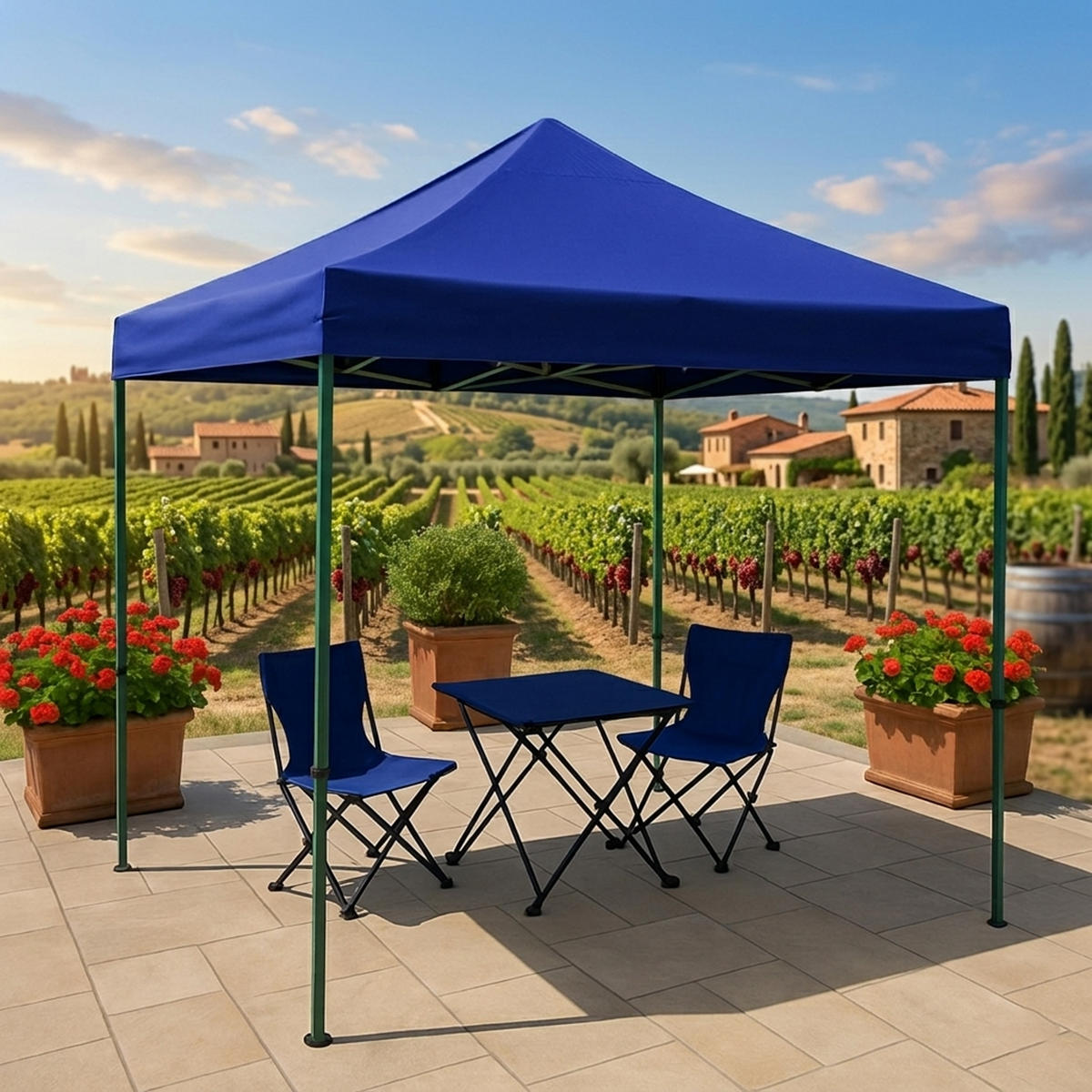 ERSATZDACH für Pavillon 3x3m, Pavillondach Toro, Wasserdicht, Farbe: Blau - Blau, Kunststoff (300/0.3/300cm) - TPFGarden