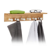 HANDTUCHHALTER - Hellbraun, Holz (50/9/10cm) - Relaxdays