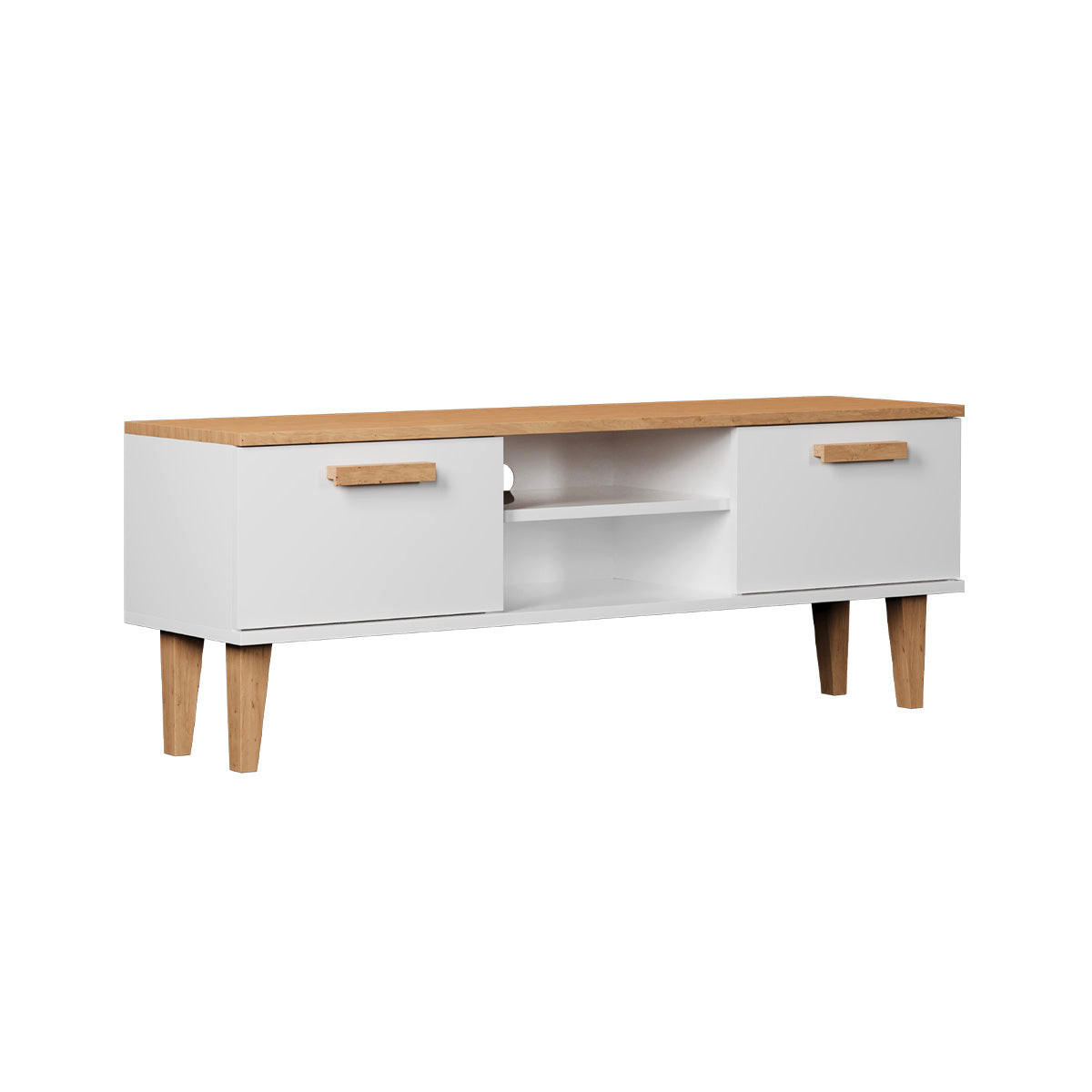 TV STOLÍK Denver Biela - biela, kompozitné drevo (120/47/35cm) - Petits-meubles