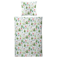 BETTWÄSCHE Biber 135x200 Wichtel Flanell Winter Bettbezug Weihnachten - Kuschelig warm - Multicolor, Textil (135/200cm) - Carpe Sonno