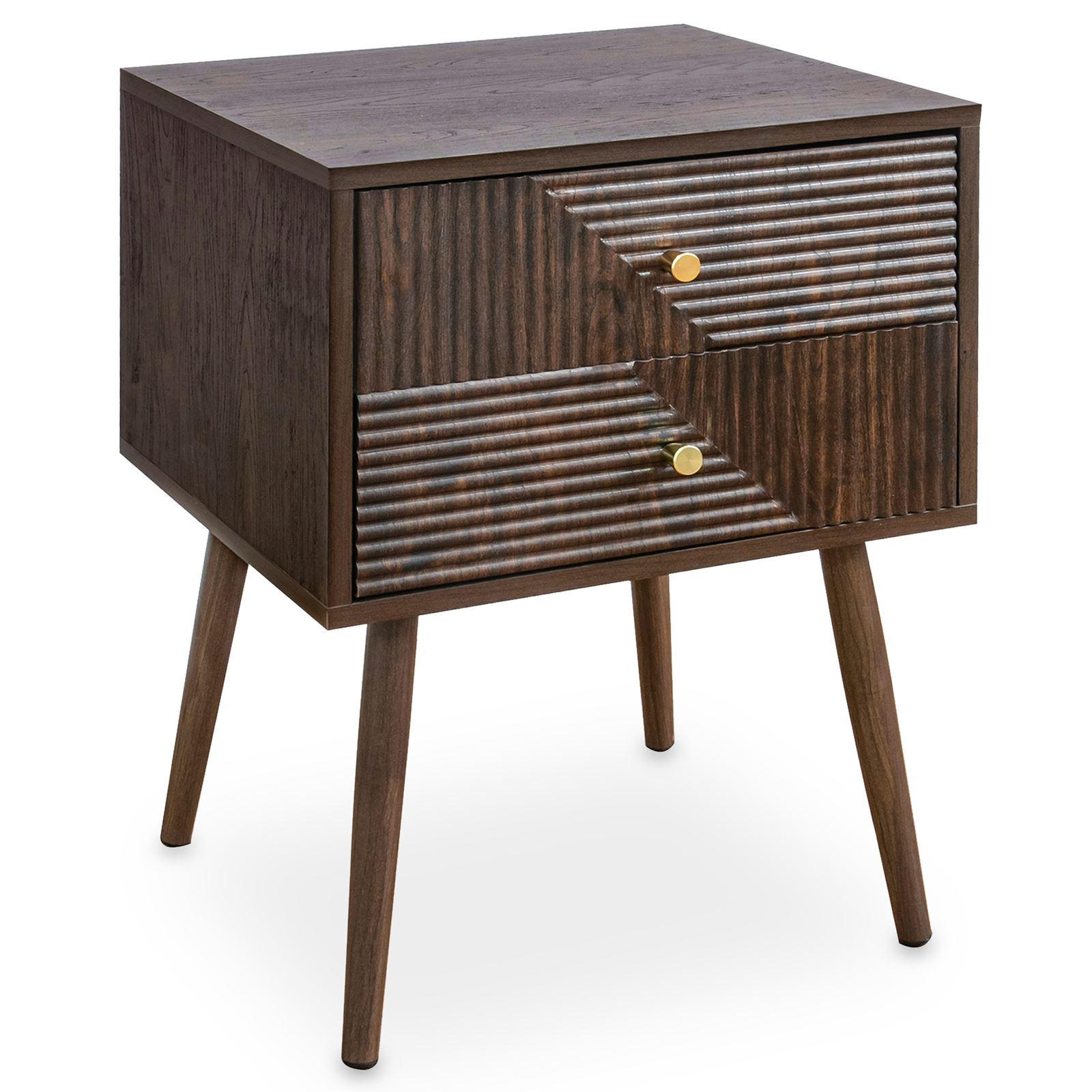 NACHTTISCH LIVIA dunkelbraun - Dunkelbraun, Holzwerkstoff (45/60/39cm) - IDIMEX