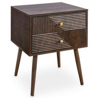 NACHTTISCH LIVIA dunkelbraun - Dunkelbraun, Holzwerkstoff (45/60/39cm) - IDIMEX