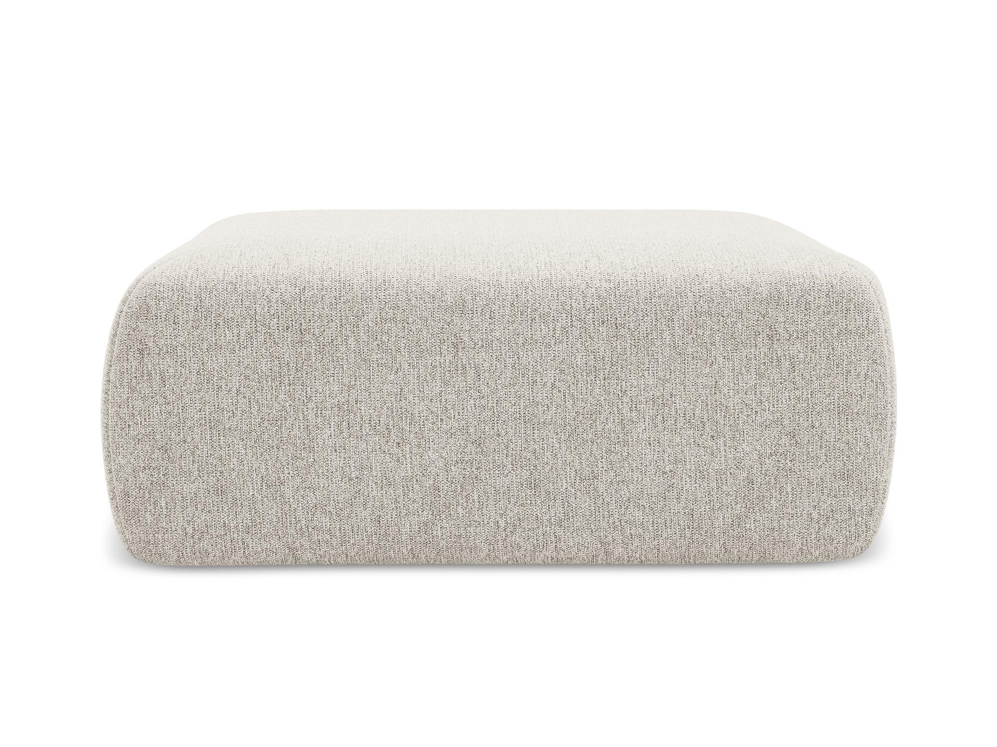 POUF Chenille Stoff Grau - Silberfarben/Schwarz, Kunststoff/Textil (102/40/62cm) - Makamii