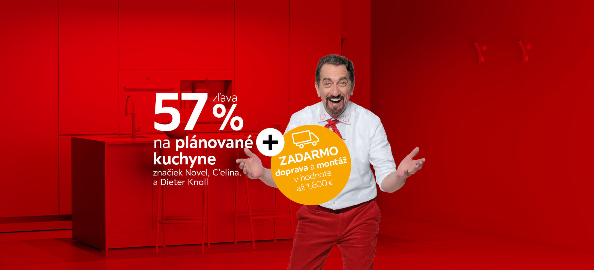zľava 57 % na plánované kuchyne