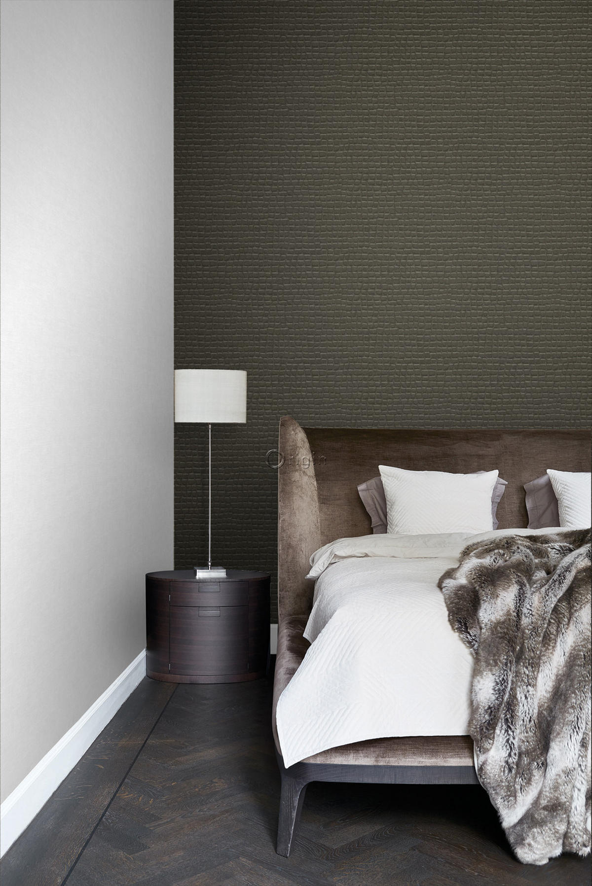 TAPETE Krokodil-Optik 53 cm x 10.05 m - Braun, Papier (53/1000cm) - Origin Wallcoverings