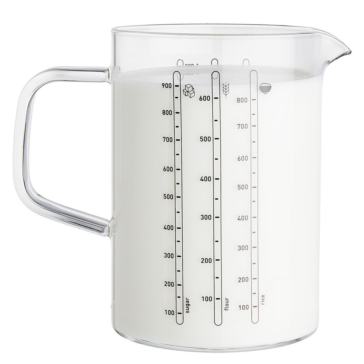 MESSBECHER Recipe - Transparent, Glas (1L) - Butlers