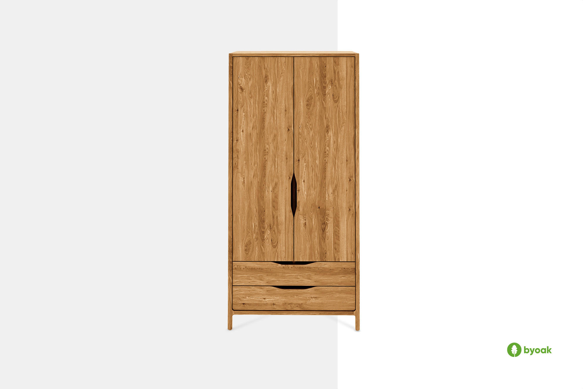 KLEIDERSCHRANK PAUL Kernbuche - Kernbuche, Holz (95/188/60cm) - byoak