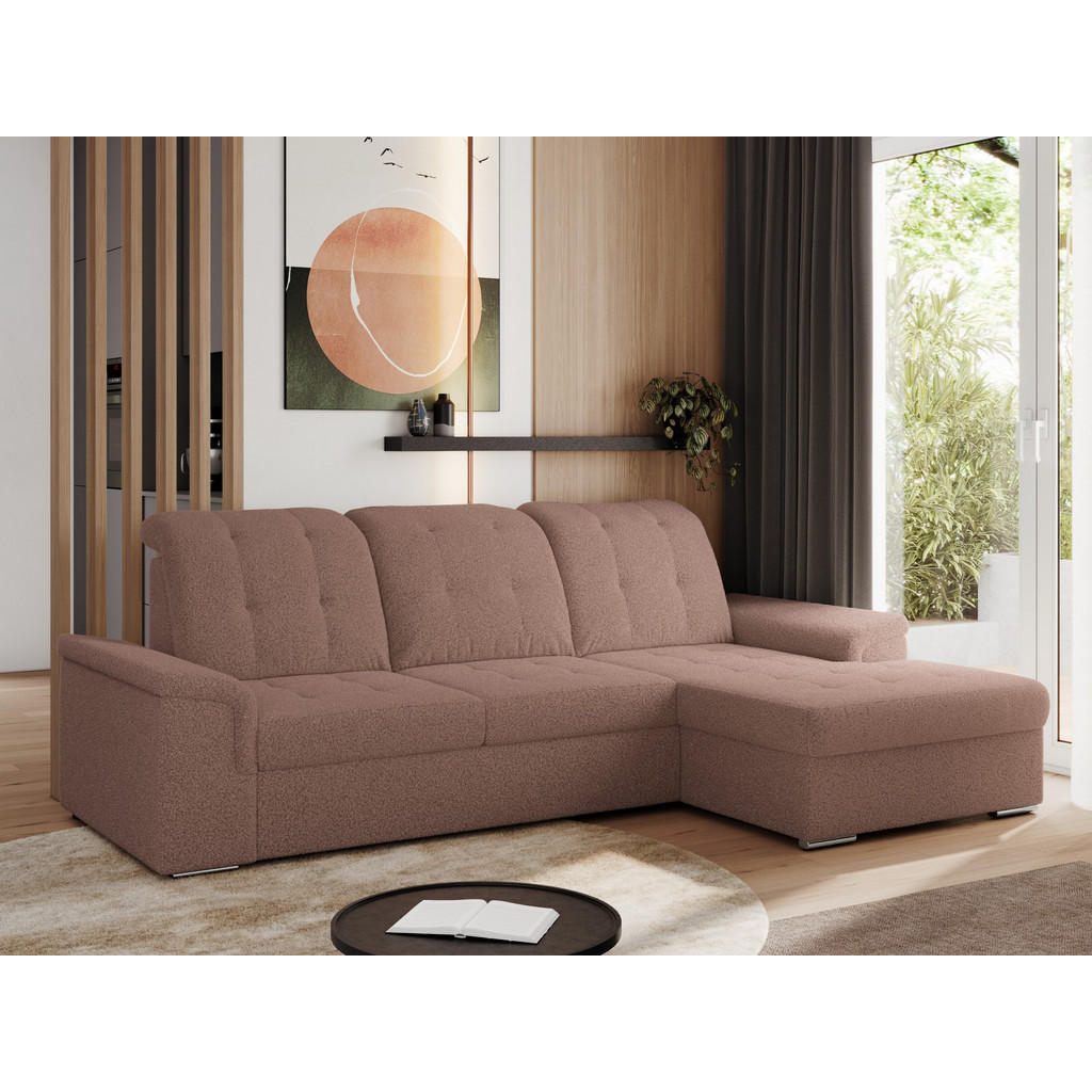 Thumbnail - Xxxl Ecksofa, Rosa, Textil, 4-Sitzer, L-Form,L-Form, 256x160 cm, Oeko-Tex®, Wohnzimmer, Sofas & Couches, Wohnlandschafte...