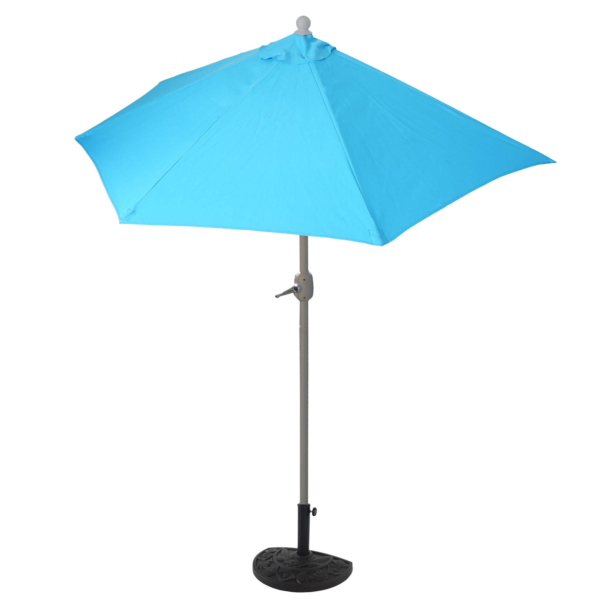 SONNENSCHIRM I HALBRUND UV 50+ Türkis - Türkis, Textil (260/135cm) - MCW