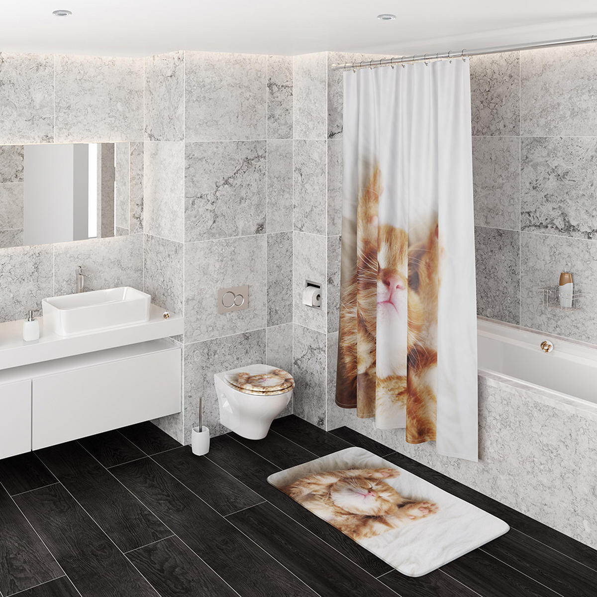 WC-SITZ mit Absenkautomatik Lilly - Braun, Holzwerkstoff (38/6/47cm) - Sanilo