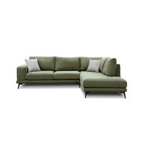 ECKSOFA MEDIOLANE 5-Sitzer, olivgrün - Olivgrün, Holzwerkstoff/Textil (282/219cm) - Courtois Laville