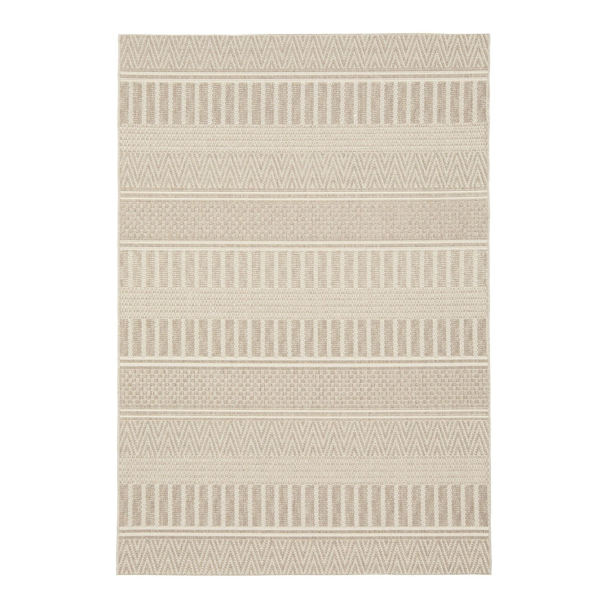TEPPICH für Innen und Außen im ethnischen Stil beige - Beige, Textil (80/150cm) - AFK Living