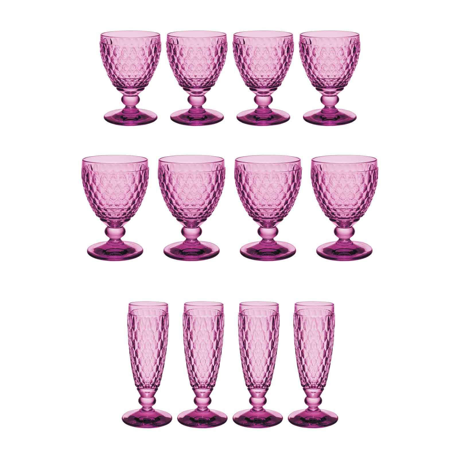 WASSER-, WEIN- UND SEKTGLÄSER Boston Coloured Berry 12er Set - Pink, Glas - Villeroy & Boch