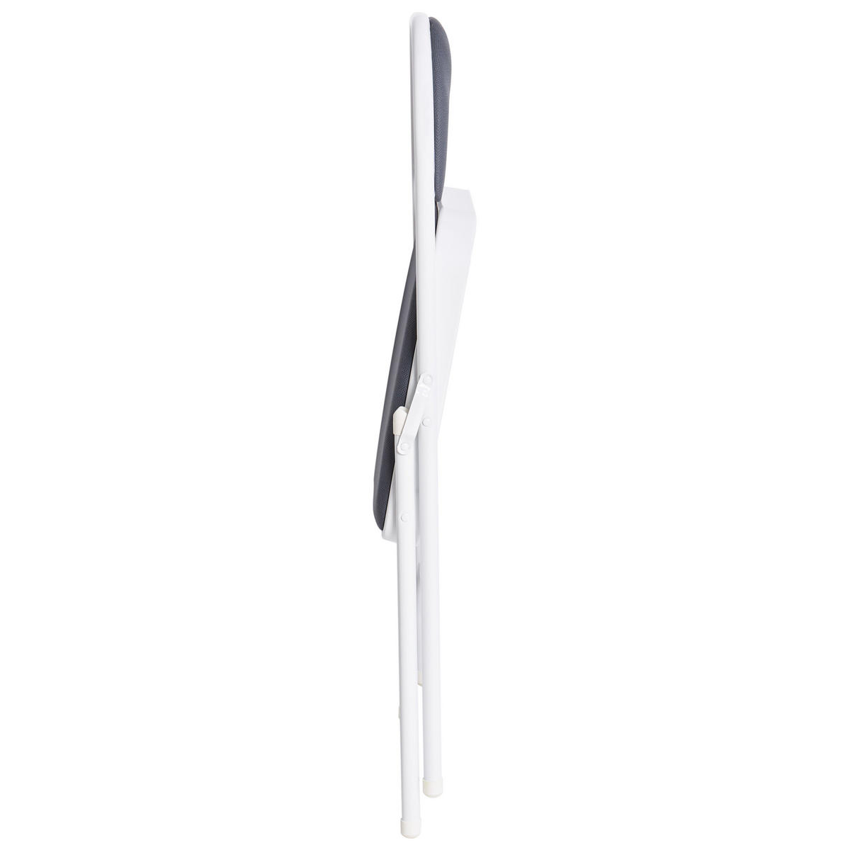 KLAPPSTUHL 4er-Set Metall Dunkelgrau/Weiß Sparks - Dunkelgrau, Metall (45/77/47cm) - Beliani