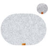 TISCHSETS Glasuntersetzer 12er-Set - Hellgrau, Textil (44/29/3cm) - Miqio Design