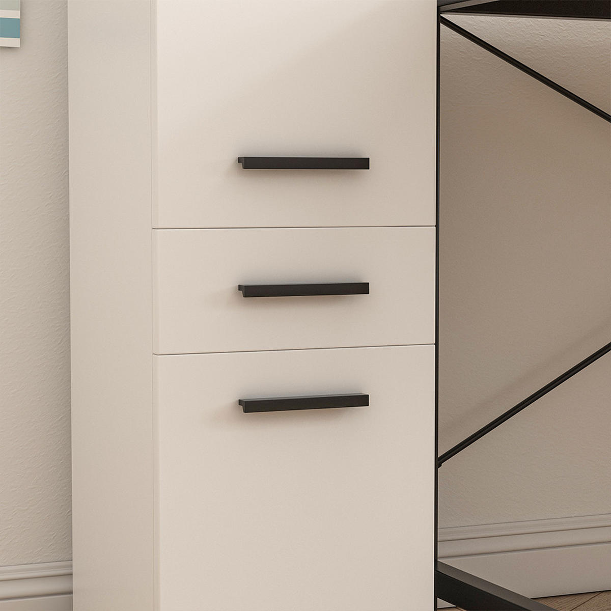 BÜRO-BÜCHERREGAL, weiß 30/30/85 cm - Weiß, Holzwerkstoff (30/85/30cm)