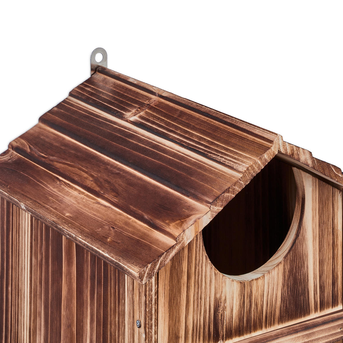 EULEN-NISTKASTEN - Hellbraun, Holz/Metall (25/38.5/29cm) - Relaxdays