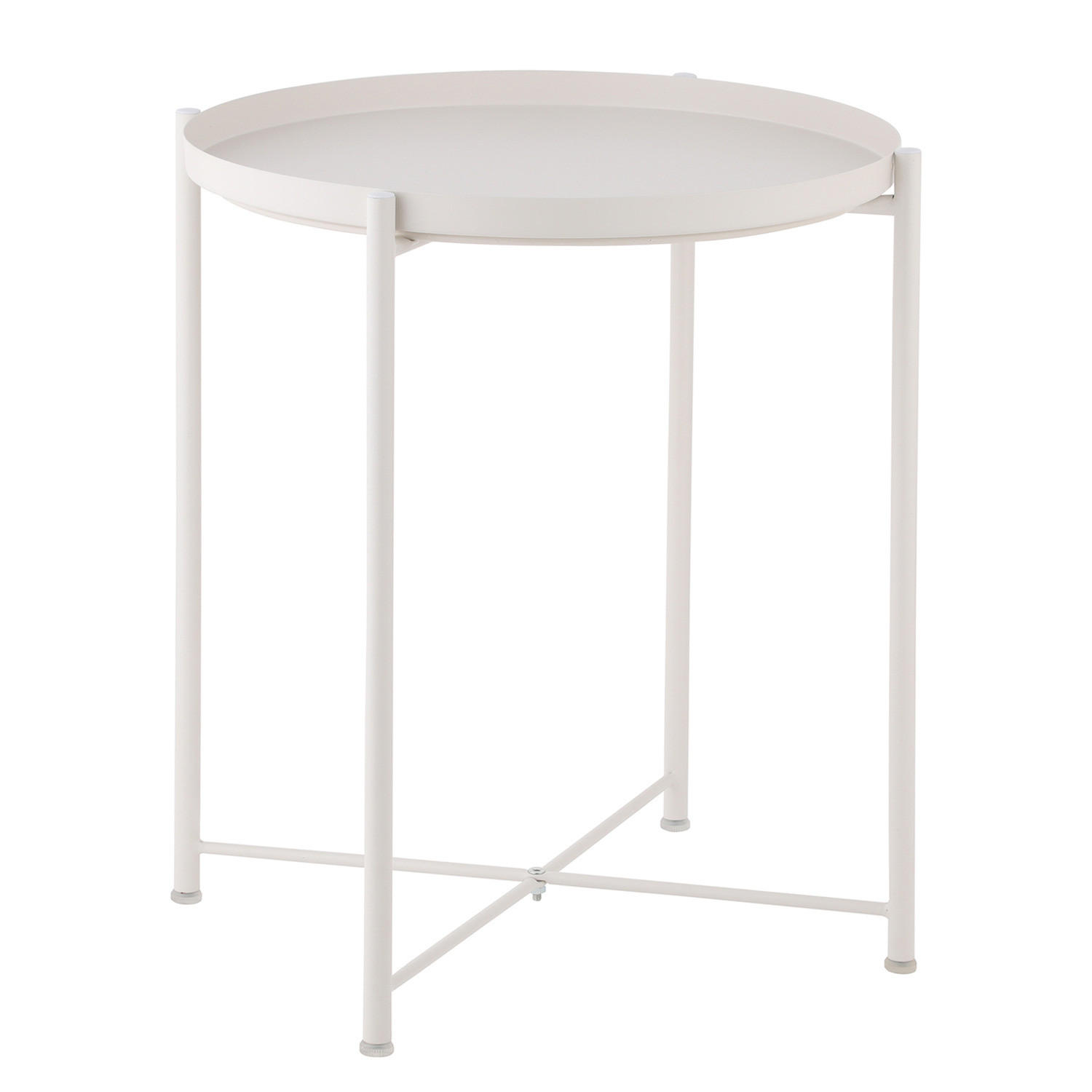 BEISTELLTISCH - Metall - Weiß, Kunststoff/Metall (45/45/53cm) - home24