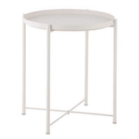 BEISTELLTISCH - Metall - Weiß, Kunststoff/Metall (45/45/53cm) - home24