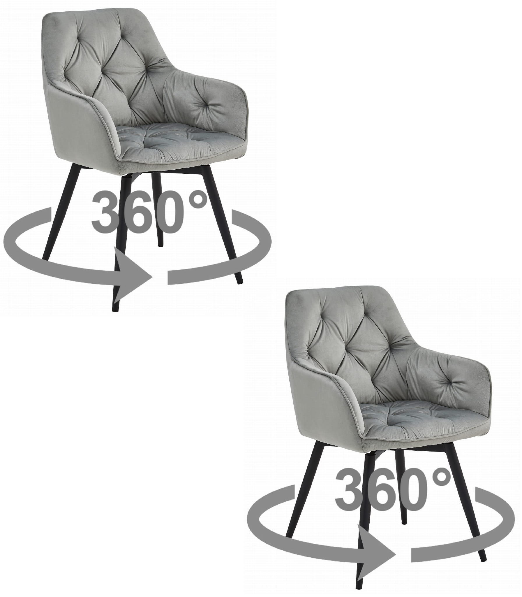 Valora Esszimmerstuhl Silber 56x84x61 cm