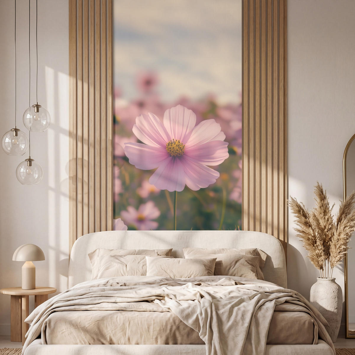 TAPETE - Blumen - Lila - Unscharf - 120x280 cm - Rosa, Papier (120/280cm) - OnlyWow