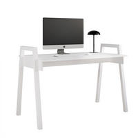 SCHREIBTISCH NOVO 120/68/82 cm, Weiß - Weiß, Holzwerkstoff/Metall (68/120/82cm) - Idohome