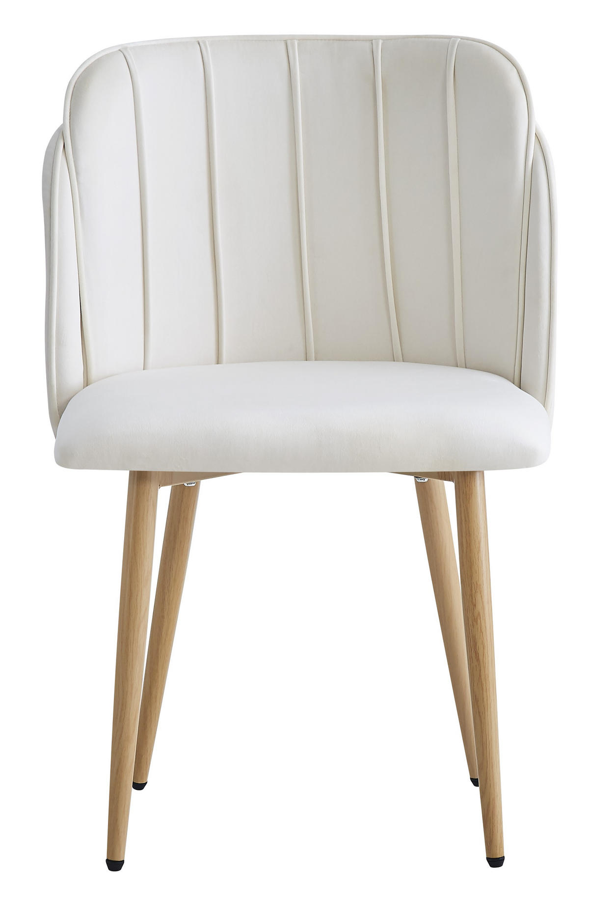 STUHL 2er-Set Samt Beige - Beige, Textil (51/85/53cm) - Nordlys
