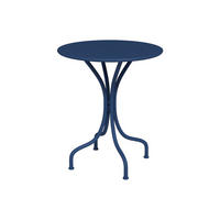GARTENTISCH rund - D. 60 cm - Metall - Dunkelblau - MIRMANDE von MYLIA - Blau, Metall (60/60/70cm) - Vente-Unique