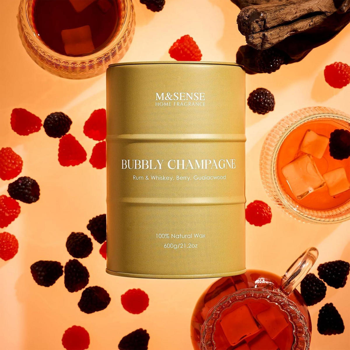 DUFTKERZE Bubbly Champagne 600g - Goldfarben, Metall (13cm)