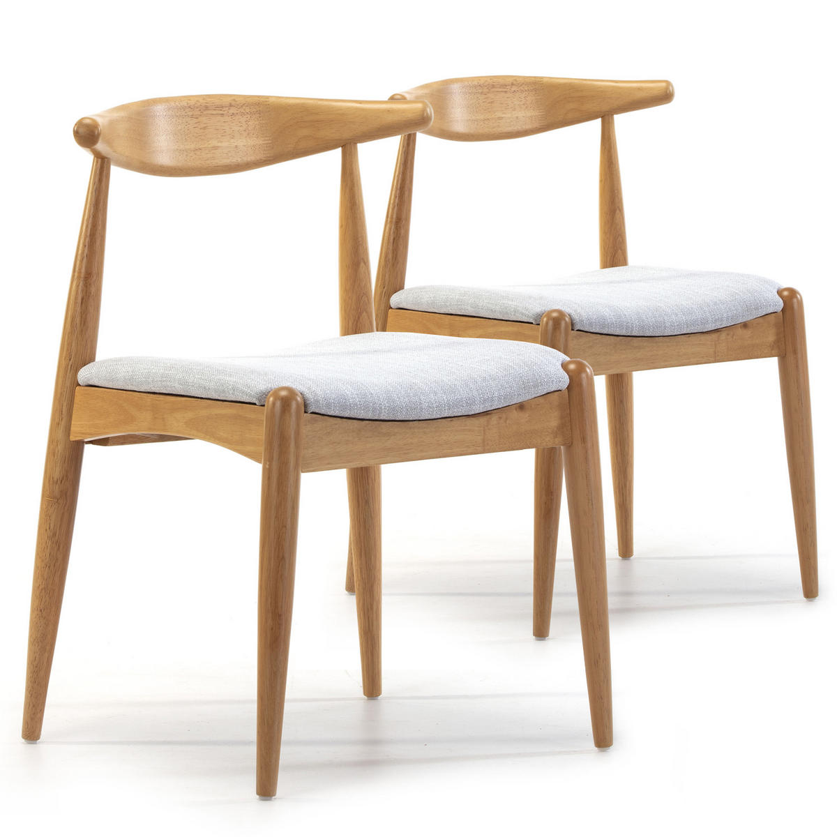 STUHL 2er-Set Corzo Farbe Eiche - Honigeiche, Holz (50/74/52cm) - VS Venta-stock