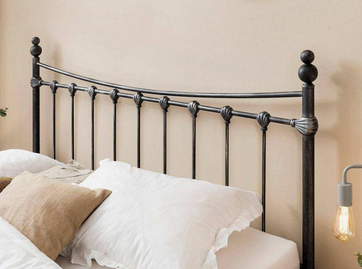 METALLBETT Camilla / 180 x 200 cm / schwarz - Schwarz, Metall (180/200cm) - BED BOX