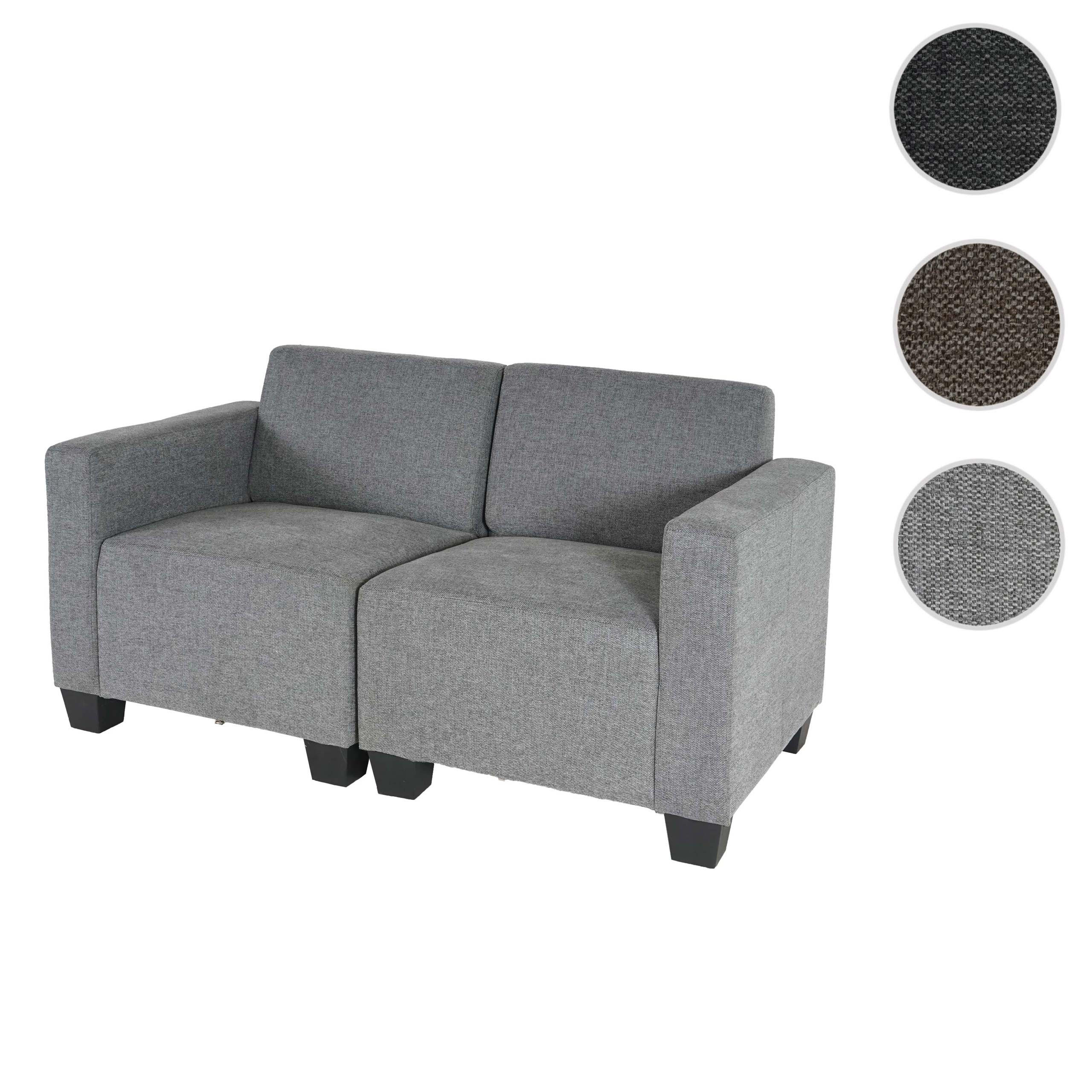 2-SITZER SOFA COUCH MODULAR Grau - Grau, Textil (136/76/72cm) - MCW