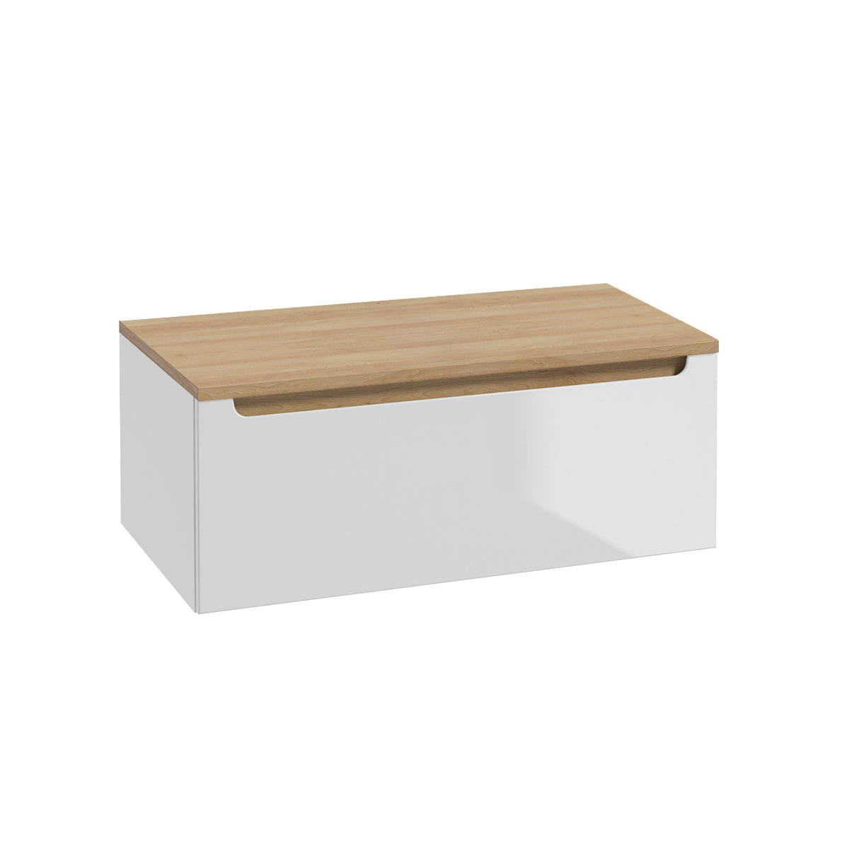 WASCHTISCHUNTERSCHRANK 80cm Livia Weiß - Weiß, Holzwerkstoff (80/32.5/46cm) - Petits-meubles