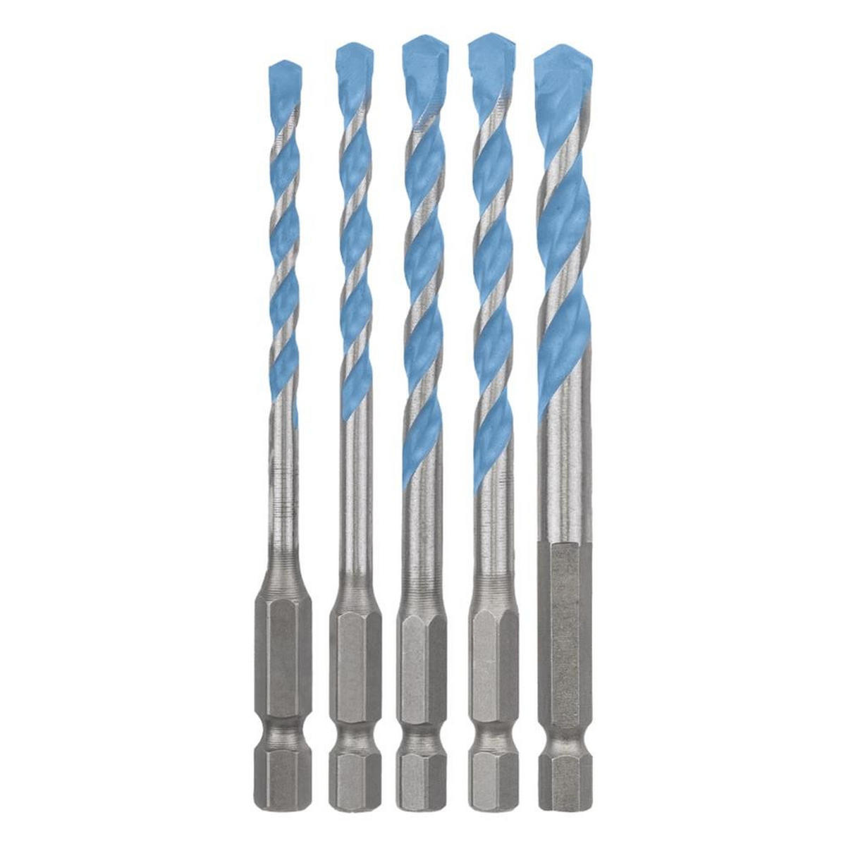 BOSCH Expert HEX-9 Multi Construction Bohrer Set 5 tlg. ( 2608900585 ) 4 / 5 / 6 / 6 / 8 mm Centering Geometry - Multicolor, Kunststoff (17.5/73/1.5cm) - Bosch Professional