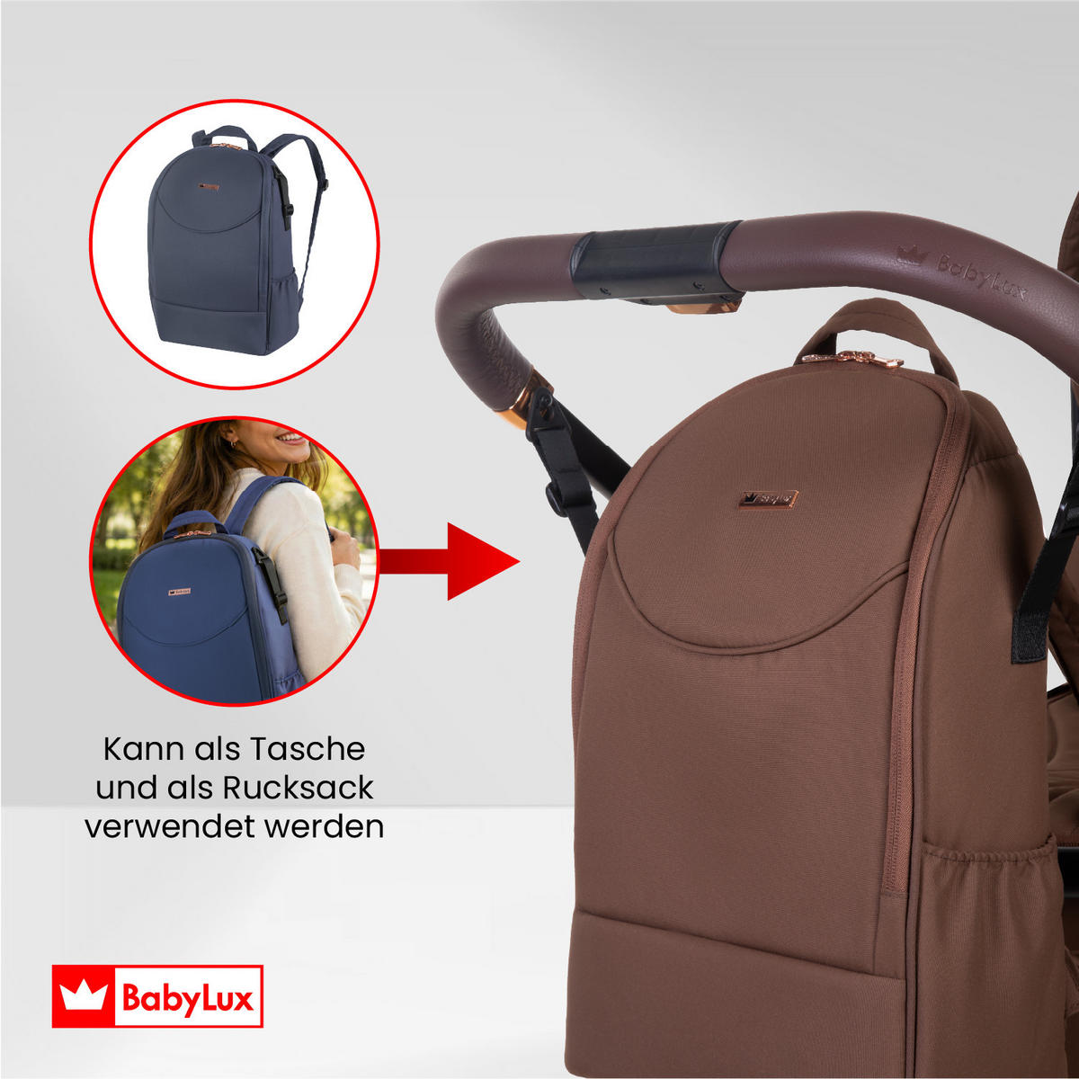 KINDERWAGEN Castor 4in1 Grau Babywanne, Reisebuggy, Autositz, Isofix Basis - Schwarz/Grau, Textil/Metall (58/98cm) - BabyLux