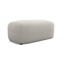 POUF Bouclé Stoff Beige - Beige/Schwarz, Kunststoff/Textil (92/40/48cm) - Makamii