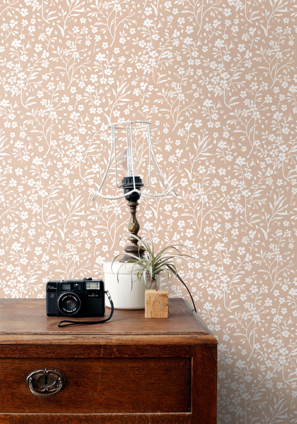 TAPETE Blumen 50 x 900 cm - Pink, Papier (50/0.1cm) - ESTAhome