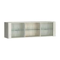 WANDREGAL Indianapolis I-21 mit Glastür 138 x 40 x 30 cm Kraft Weiß - Weiß, Holzwerkstoff/Metall (138/40/30cm) - Koseto